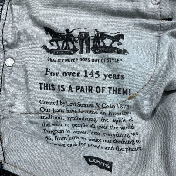 Levis Mens Blue Denim Jeans 559 Relaxed Straight Fit Mid Rise Cotton W34 L32 - Picture 7 of 13